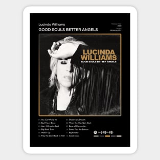 Lucinda Williams - Good Souls Better Angels Tracklist Album Sticker